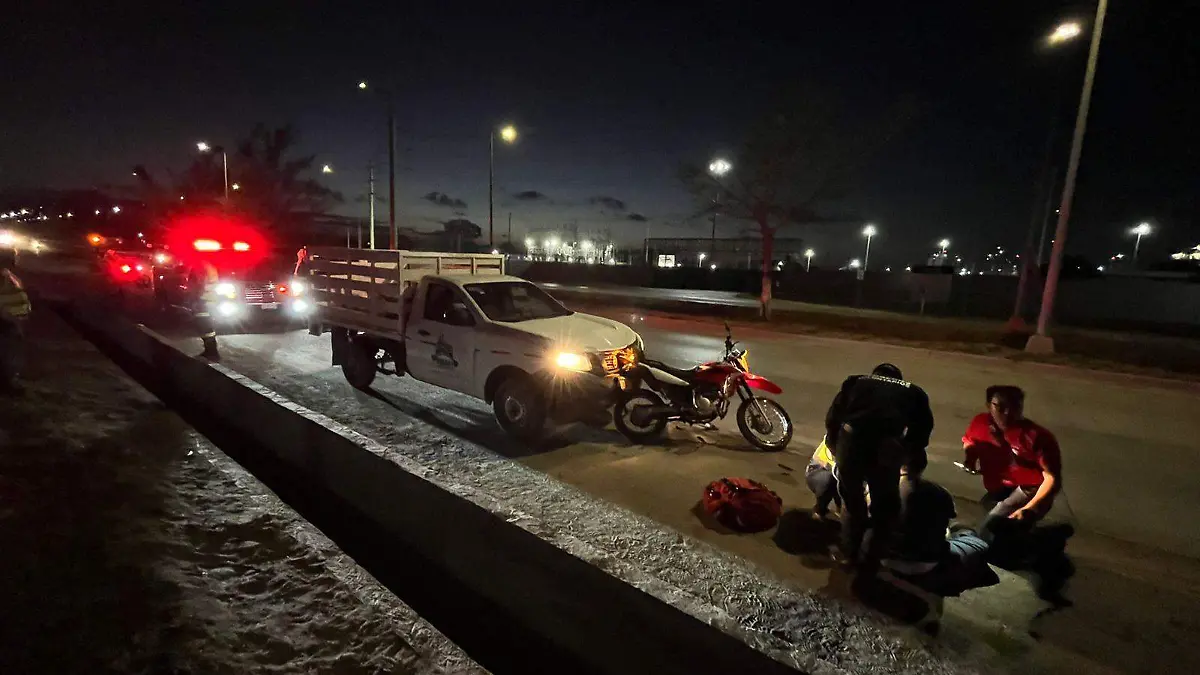 El joven conductor de la frágil unidad, resultó con golpes diversos en el cuerpo